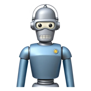 Bender from Futurama looking at the camera from back, wearing a t-shirt sticker