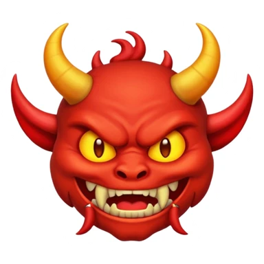 tạo cho tôi emoji demon màu tím sticker