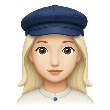 a floating Navy blue Brixton fiddler cap hat sticker