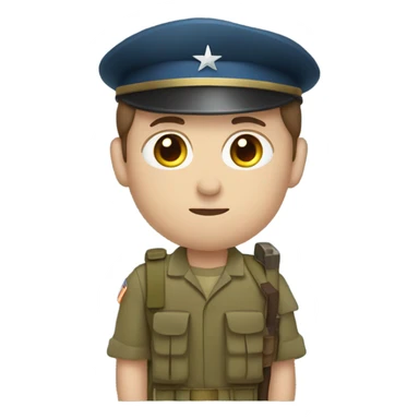 Army soldier holding a bible up. No hat. Brown hair blue eyes sticker