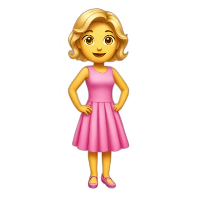 Pink dress emoji sticker