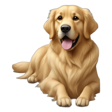 golden retriver sayin i love you sticker