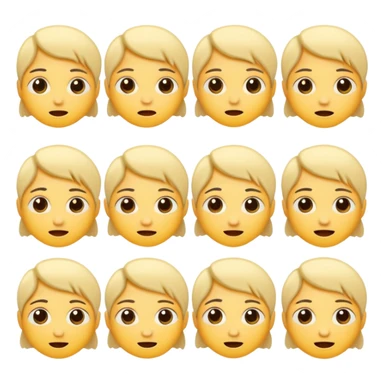 Cute human with different emotions sticker