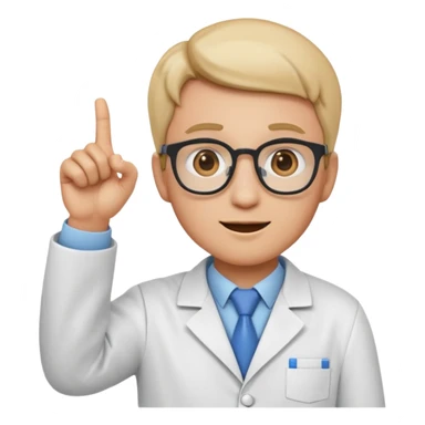 Nerd scientist emoji that with those 🤓👆🥼 but you have to make the head exactly like this 🤓 sticker