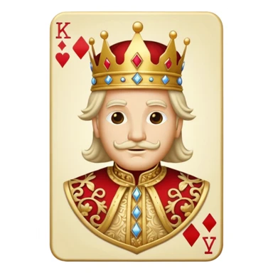 Solitaire card king sticker