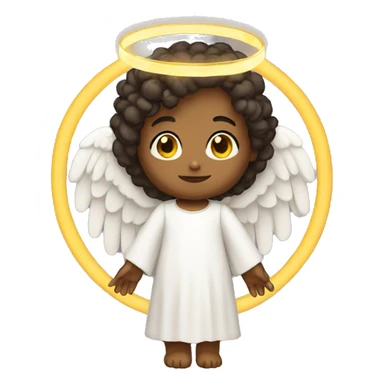 Angel with halo sticker