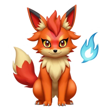  Quilava-Litten-Flareon-Digimon-hybrid full body sticker