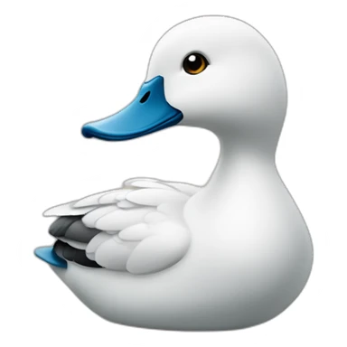 Canard avec une doudoune sticker