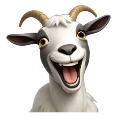 laughing goat sticker