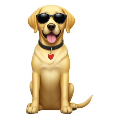 Yellow Labrador wearing sunglasses  sticker