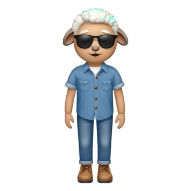 🐑+👔👞🕶️👖 sticker