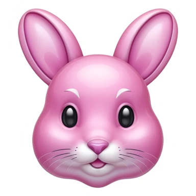 crystal bunny pink sticker
