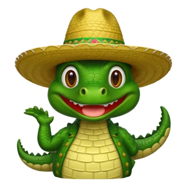 caiman con sombrero sticker