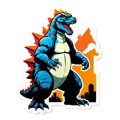 Godzilla  sticker