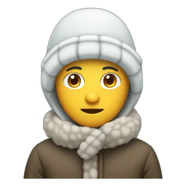 person who is cold with snow  sticker