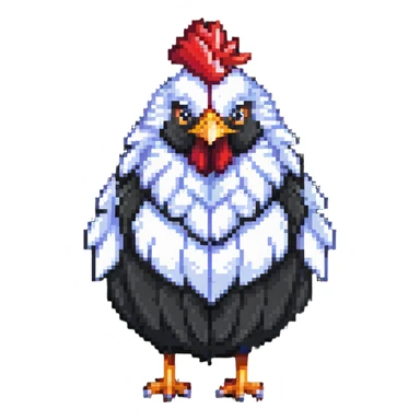 fluffy hen sticker