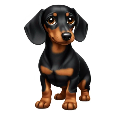 Black and tan mini Dachshund sticker