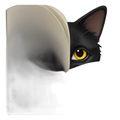 Black cat book sticker