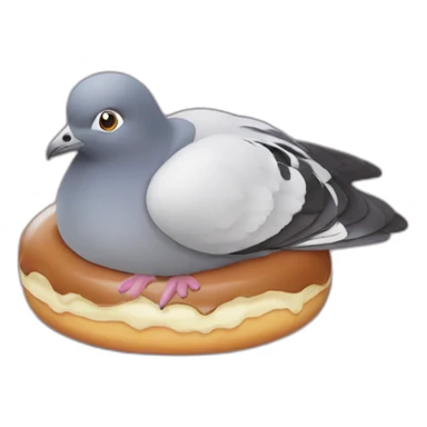 informal pigeon donut sticker
