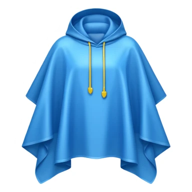 rain poncho blue sticker