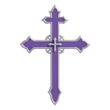 black pink goth cross  sticker