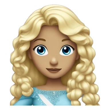 Princesse with blonde hair and blue eyes sticker