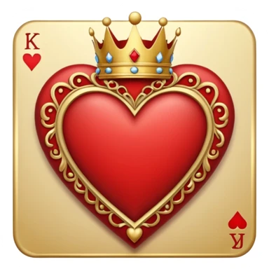 King of Hearts solitary  with out the card only the symbols sticker