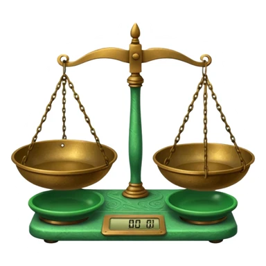 ,ancient Scales with Green Pans, sticker