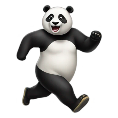 panda running sticker
