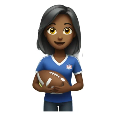 A Girl with a Football in a Stadium  sticker