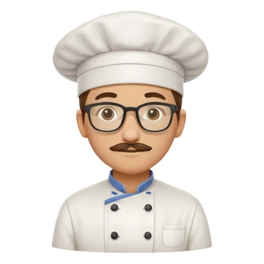 chef magro e alto con occhiali sticker