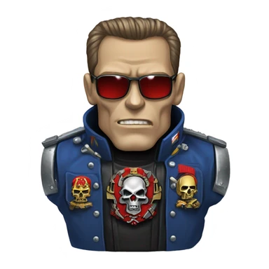 warhammer 40k terminator featuring Russian coats of arms sticker