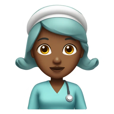 Nursing girl with brown skin sticker