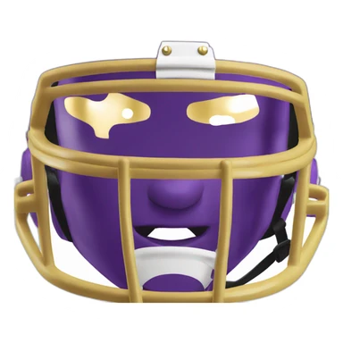 purple football player with gold helmet sticker