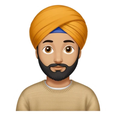 Sikh wearing sweater  sticker