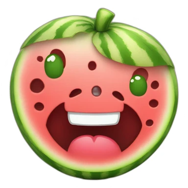 cute watermelon charcter sticker
