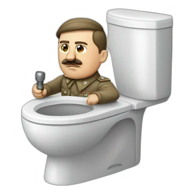 Hitler et Staline aux toilettes sticker