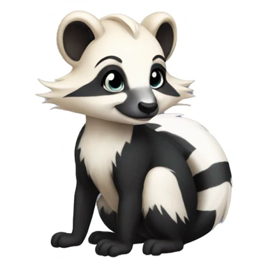 blonde cute skunk sticker