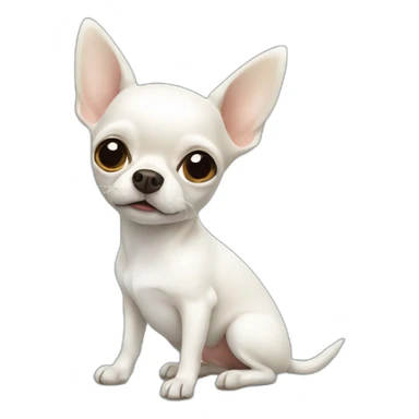 white chihuahua sticker