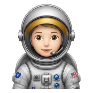 Astronaut on rocket sticker