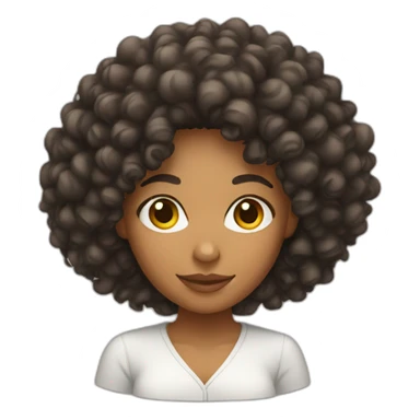 brazilian woman with curly hair sticker