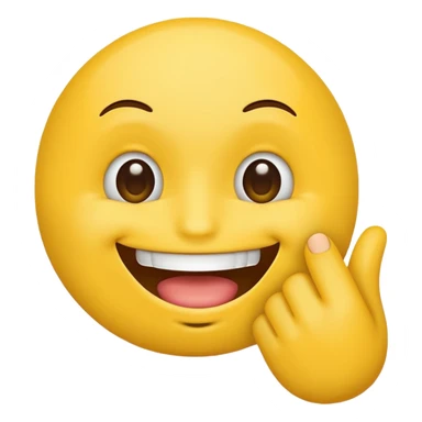 Emoji face covering mouth with hand sticker