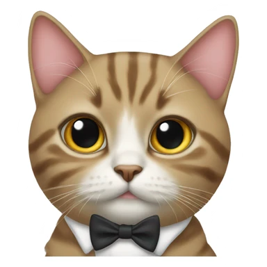 Cat with bow tie  sticker