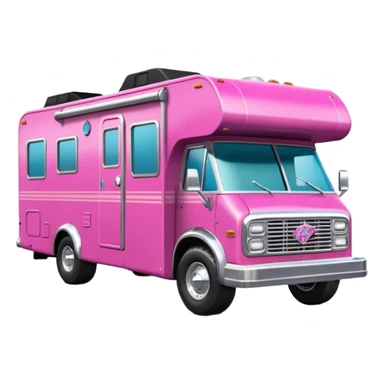 Aerodynamic racing Streamlined retro dilapidated hillbilly-Barbie Vader styled motor home rv off-roading rock-climbing 4x4 desert Winnebago party monster truck  sticker