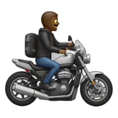 Guy with motorcycle silencer  sticker