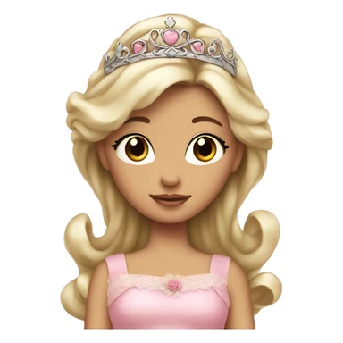 Pink shabby chic princess sticker