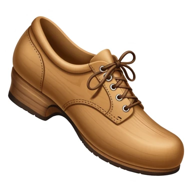 Un zapato de madera estilo Polonia . El zapato está tallado a mano. sticker