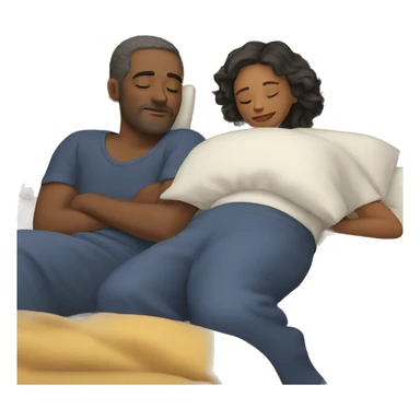 Couple napping sticker