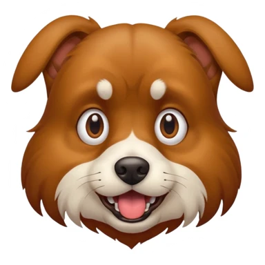 Dog with crazy face sticker