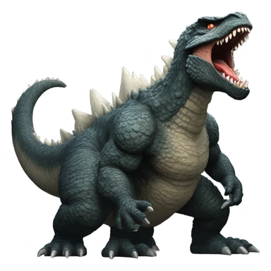 godzilla yelling sticker